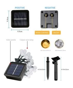 Milano Décor Solar Powered Outdoor Festoon Lights White 30 Lights 10003387 -The Shine Nook Sales Store 890424820 7 720x928