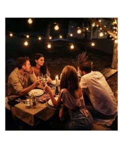 Milano Décor Edison Globe Solar Powered Lamp String Lights White 20 Lights -The Shine Nook Sales Store 890424910 6 720x928