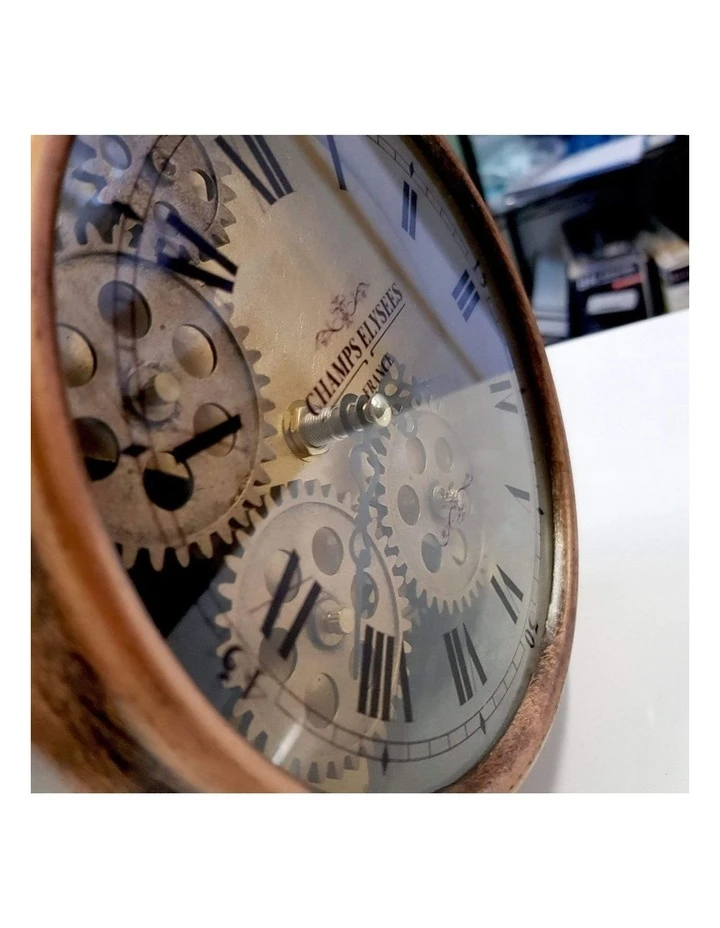 La Florentina Madame Cuivre Alarm Moving Cogs Bedside Clock Copper 3 La Florentina Madame Cuivre Alarm Moving Cogs Bedside Clock Copper - Image 3