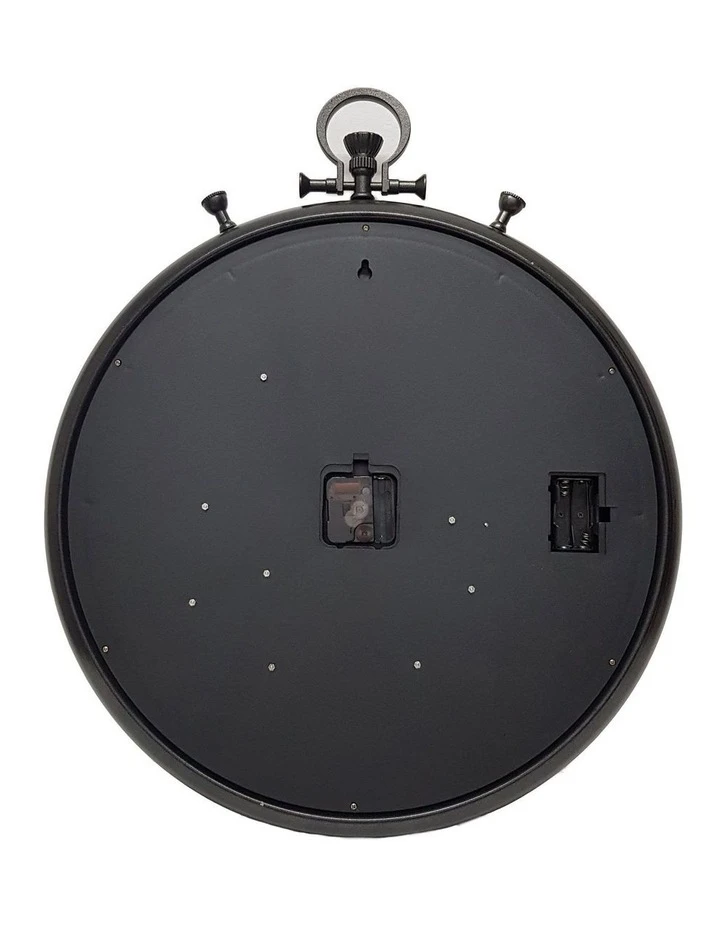 La Florentina Ulysse Noir French Stopwatch Moving Cogs Wall Clock Black 2 La Florentina Ulysse Noir French Stopwatch Moving Cogs Wall Clock Black - Image 2