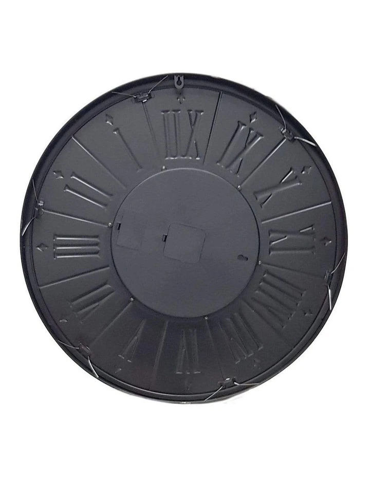 La Florentina George Modern Moving Cogs Wall Clock 60cm Grey 2 La Florentina George Modern Moving Cogs Wall Clock 60cm Grey - Image 2