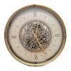 La Florentina Compass Moving Cogs Wall Clock 60cm Gold