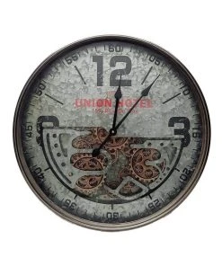 La Florentina Union Hotel Round Modern Clock 60cm Silver