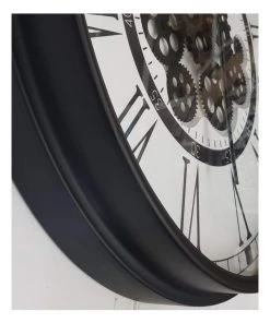 La Florentina London Modern Moving Cogs Clock Black & White -The Shine Nook Sales Store 893460160 6 720x928