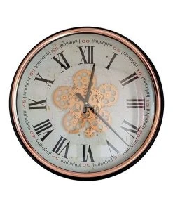 La Florentina Domonique Round Wall Clock Rose Gold