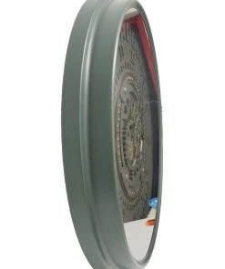 La Florentina La Marque Round Modern Moving Cogs Clock 80cm Grey And Metal Green -The Shine Nook Sales Store 893461510 4 720x928