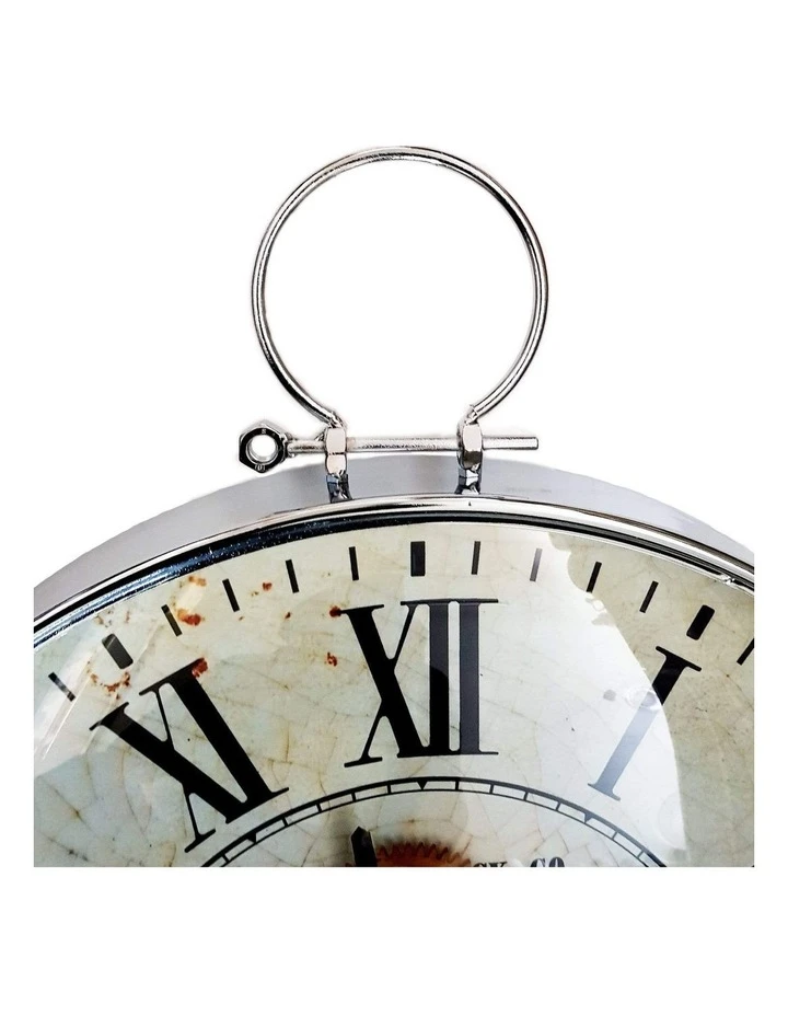 La Florentina Boston Moving Cogs Wall Clock 53cm Silver 4 La Florentina Boston Moving Cogs Wall Clock 53cm Silver - Image 4