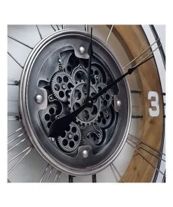 La Florentina Geo Roman Round Country Moving Cogs Wall Clock Rustic -The Shine Nook Sales Store 893462680 4 720x928