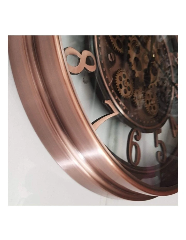La Florentina Epoque Round Industrial Moving Cogs Wall Clock Rustic 5 La Florentina Epoque Round Industrial Moving Cogs Wall Clock Rustic - Image 5