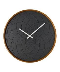 One Six Eight London Spiro Charcoal Grey 50cm Wall Clock Grey
