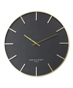 One Six Eight London Jesse Charcoal Grey 60cm Wall Clock Grey