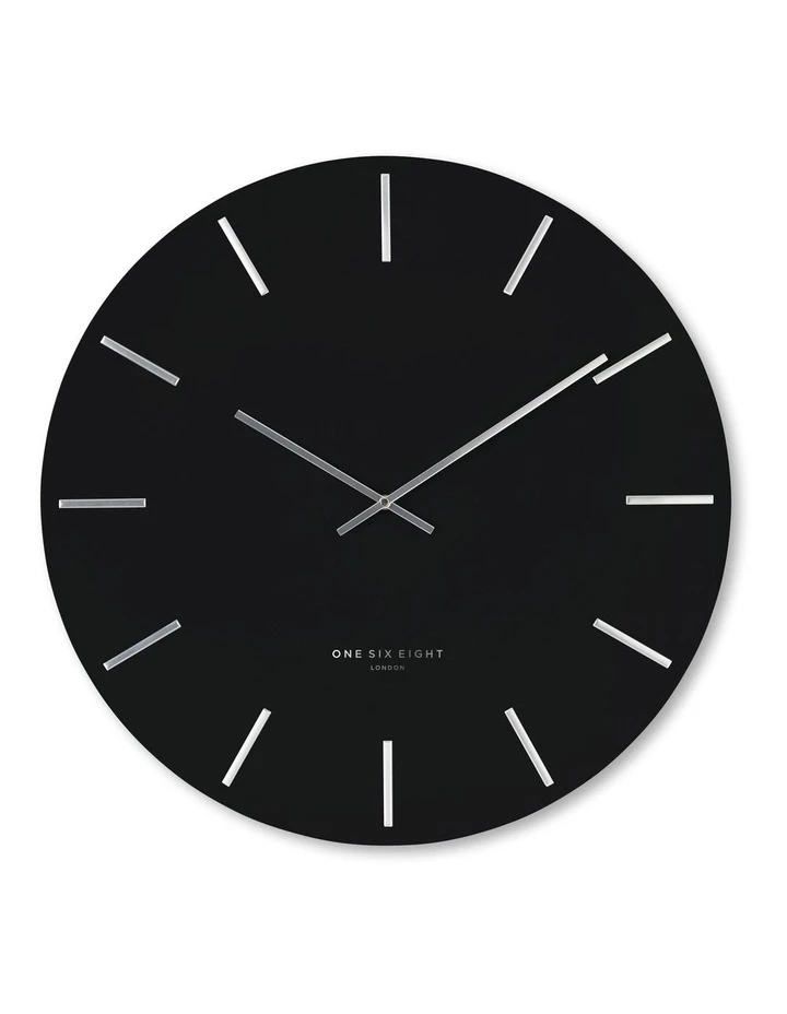 One Six Eight London Luca 40cm Silent Wall Clock Black 1 One Six Eight London Luca 40cm Silent Wall Clock Black