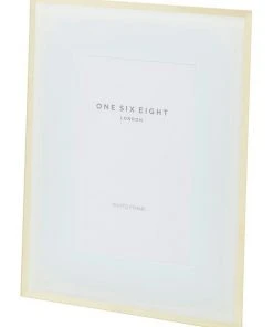 One Six Eight London Glass Photo Frame 7x5 White/Gold