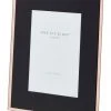 One Six Eight London Glass Photo Frame 7x5 Black/Rose Gold