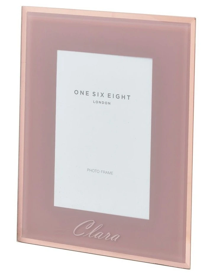 One Six Eight London Glass Photo Frame 7x5 Dusty Rose 2 One Six Eight London Glass Photo Frame 7x5 Dusty Rose - Image 2