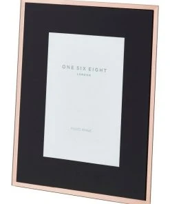 One Six Eight London Glass Photo Frame 10x8 Black/Rose Gold