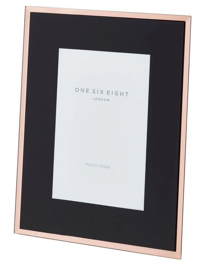 One Six Eight London Glass Photo Frame 10x8 Black/Rose Gold 1 One Six Eight London Glass Photo Frame 10x8 Black/Rose Gold