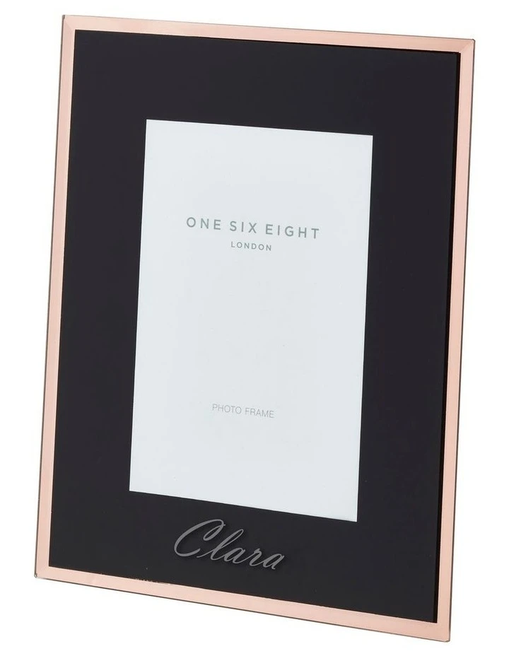 One Six Eight London Glass Photo Frame 10x8 Black/Rose Gold 2 One Six Eight London Glass Photo Frame 10x8 Black/Rose Gold - Image 2