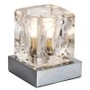 Lightsup Online Blanca Chrome Glass Table Lamp With LED Bulb